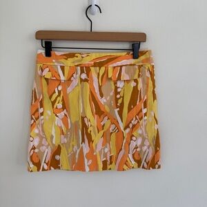 Vintage J. Crew Cotton Limoncello Print Mini Skirt Sz XS Y2K